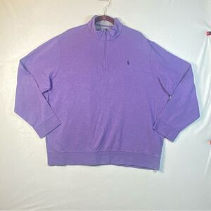 Polo Ralph Lauren Purple Performance 1/4 Zip Long Sleeve Shirt Size XXL